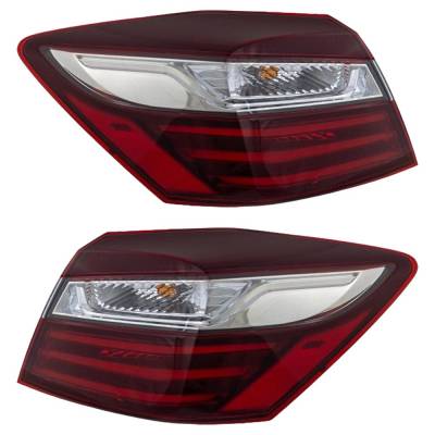Rareelectrical - Halogen Tail Light Assembly Right And Left Pair Compatible With 2016-2017 Honda Accord Ex-L 2.4L - Image 3
