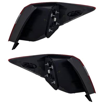 Rareelectrical - Halogen Tail Light Assembly Right And Left Pair Compatible With 2016-2017 Honda Accord Ex-L 2.4L - Image 4