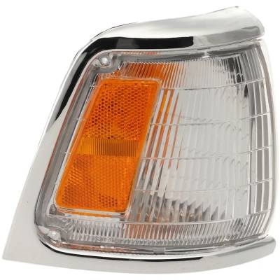 Rareelectrical - Chrome Bezel Right Corner Light Compatible With 1989-1991 Toyota Pickup Sr5 2.4L (89-90) Sr5 3.0L - Image 1
