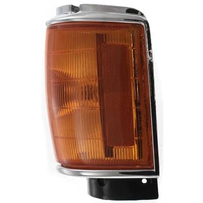 Left Corner Light Chrome Trim Compatible With 1984-1986 Toyota Pickup Sr5 2.4L (84-86) Pickup Sr5
