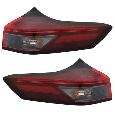 New Pair Of Tail Lights Compatible With Nissan Rogue Platinum S Sl Sv Midnight Edition 2021-2023 By