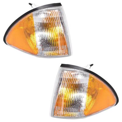 Rareelectrical - Pair Corner Light Compatible With 1987-1993 Ford Mustang Lx 5.0L (87-93) Svt Cobra 5.0L (93) Svt - Image 1