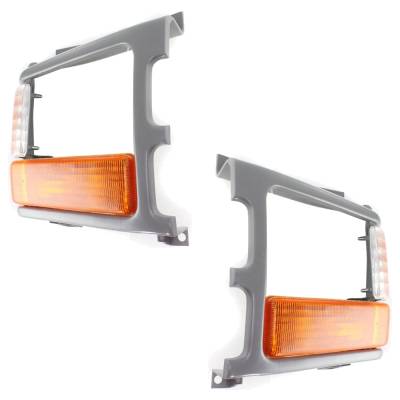 Rareelectrical - New Pair Of Parking Light Compatible With Dodge Dakota Le 6 Cyl 3.9L Dakota S 4 Cyl 2.5L 1991-1996 - Image 2