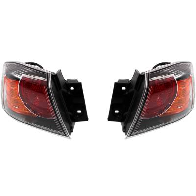 Rareelectrical - New Pair Of Halogen Outer Tail Lights Compatible With Mitsubishi Lancer Evolution Mr Touring Sedan - Image 3