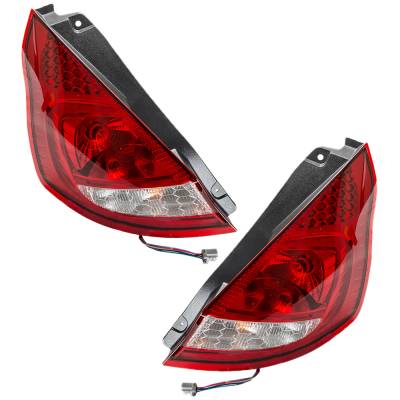 Rareelectrical - New Pair Of Tail Lights Compatible With Ford Fiesta S Se Ses Hatchback 2011-2013 By Part Numbers - Image 1