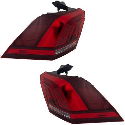 Rareelectrical - New Pair Of Outer Tail Lights Compatible With Volkswagen Tiguan Se R-Line Sport Utility 2018-2023 By - Image 1