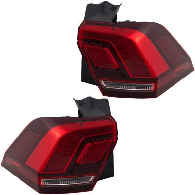 Rareelectrical - New Pair Of Outer Tail Lights Compatible With Volkswagen Tiguan Sel Premium Sport Utility 2018-2023 - Image 4