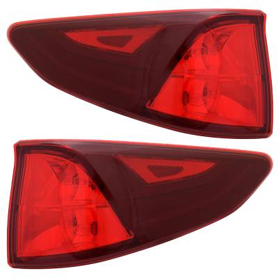 Rareelectrical - New Pair Of Tail Lights Compatible With Honda Odyssey Black Edition Mini Passenger Van 4-Door - Image 1