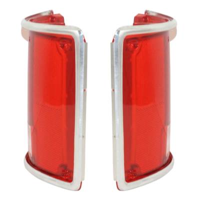 Rareelectrical - New Pair Of Halogen Tail Light Lens Compatible With Chevrolet C10 Cheyenne Standard Cab Pickup 2 - Image 3