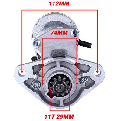 Rareelectrical - New New Airboat Starter Motor Compatible With Continental Lycoming 11T 2.0Kw Denso Toyota Style - Image 2