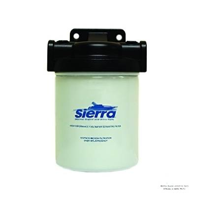 10 Micron Fuel Water Separator Kit Compatible With Universal Marine 1/4" Aluminum Bracket Short