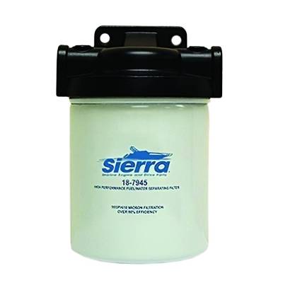 10 Micron Fuel Water Separator Kit Compatible With Universal Marine 3/8" Aluminum Bracket Tall