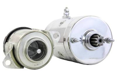 New Chrome Starter & Solenoid Compatible With Harley Davidson Touring Compatible With Tour Glideflt