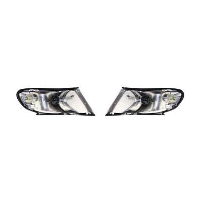 Rareelectrical - New Front Pair Of Turn Signal Lights Compatible With Saab 9-3 1999-2003 4676466 4676458 46-76-466 - Image 2