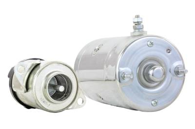 Rareelectrical - New Chrome Starter & Solenoid Compatible With Harley Touring Compatible With Tour Glideclassic Fltc - Image 2