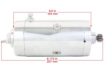 Rareelectrical - Chrome Type Starter Compatible With Harley Davidson Flh Electra Glide 1200Cc 1340Cc 1975-1982 - Image 3