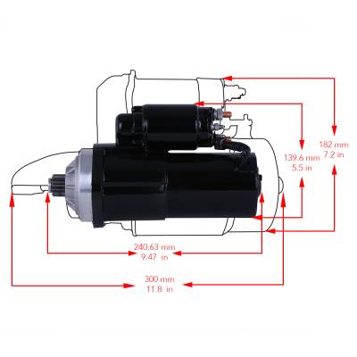 Rareelectrical - Marine Gear Reduction Starter Compatible With Thermo Electron 170 200 230 283 305 350 454 Engine Omc - Image 8