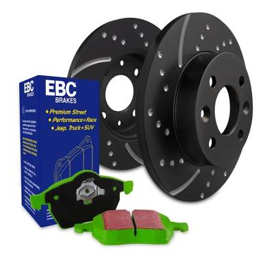 New Dimpled And Slotted Brake Disc And Pad Kit Compatible With Honda Civic Ex 4 Cyl 1.5L Civic Ex-L