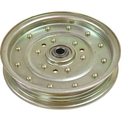Rareelectrical - Heavy Duty Flat Idler Pulley Compatible With Ferris 5900572 5900575 5900581 5900586 5900605 5900606 - Image 2