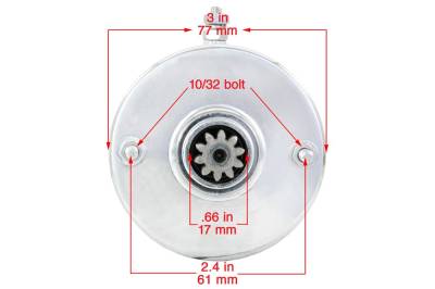 Rareelectrical - Chrome 12V Ccw Starter Hitachi Type Compatible With Harley Davidson Fxr Super Glide Ii 1340Cc - Image 4