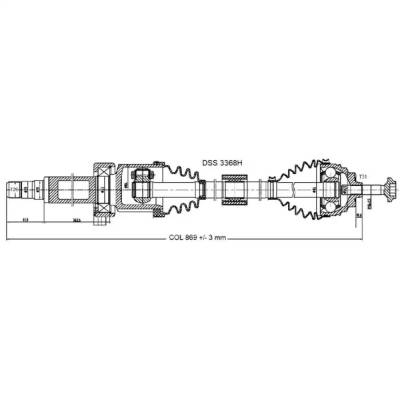 Rareelectrical - Right Front Axle Assembly Compatible With Mini Cooper Base 3 Cyl 1.5L 2014-2019 Dss3368h - Image 2