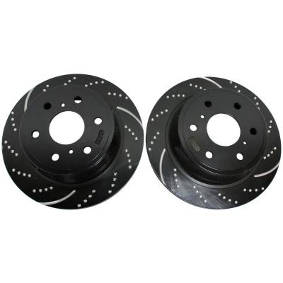 RAREELECTRICAL - New Dimpled Brake Disc Compatible With Chevrolet Silverado 1500 Ltz 8 Cyl 6.2L Tahoe Lt 8 Cyl 5.3L - Image 4