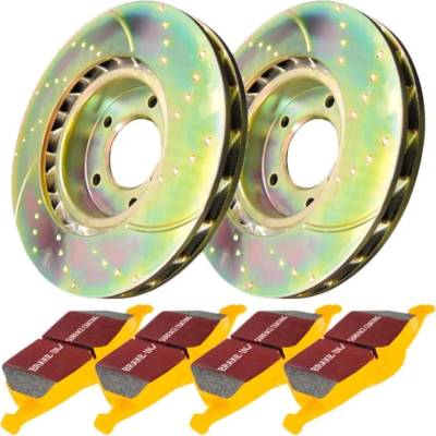 New Dimpled Brake Disc And Pad Kit Compatible With Subaru Outback H6 6 Cyl 3.0L Legacy Gt 4 Cyl 2.5L