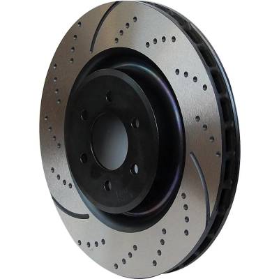RAREELECTRICAL - New Dimpled Brake Disc Compatible With Audi Porsche Volkswagen Touareg Execline 6 Cyl 3.0L Touareg - Image 1