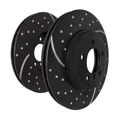 RAREELECTRICAL - New Dimpled Brake Disc Compatible With Audi Porsche Volkswagen Touareg Execline 6 Cyl 3.0L Touareg - Image 2