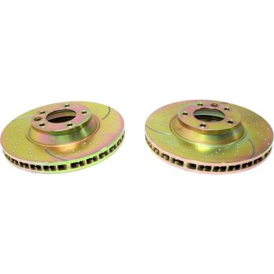 RAREELECTRICAL - New Dimpled Brake Disc Compatible With Audi Porsche Volkswagen Touareg V6 Sport 6 Cyl 3.6L Q7 - Image 4