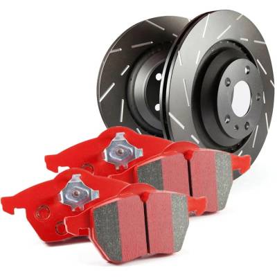 New Slotted Brake Disc And Pad Kit Compatible With Audi Volkswagen Arteon Se 4 Cyl 2.0L Gti Base 4