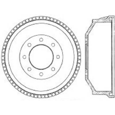 Rareelectrical - New 8 X 6.5 Brake Drum Compatible With Chevrolet Workhorse C3500 Silverado 8 Cyl 5.7L G30 Hi-Cube 8 - Image 2