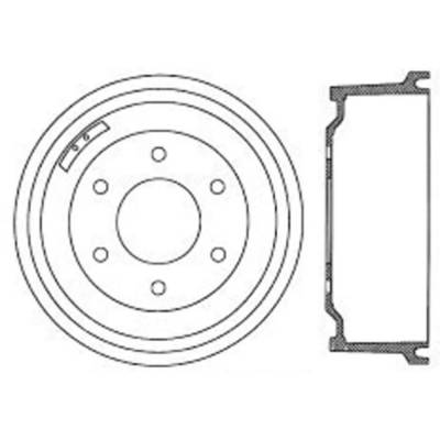 Rareelectrical - Rear Brake Drum Compatible With 2000-2002 Dodge Dakota Slt 4.7L (00-01) 5.9L (00-01) Sport 2.5L 3.9L - Image 2