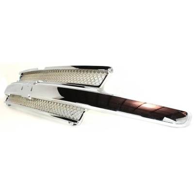 Rareelectrical - Chrome Grille Assembly Compatible With 2002-2005 Chevrolet Trailblazer North Face 4.2L (02-04) Ls - Image 2