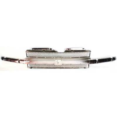 Rareelectrical - Chrome Grille Assembly Compatible With 2002-2005 Chevrolet Trailblazer North Face 4.2L (02-04) Ls - Image 4