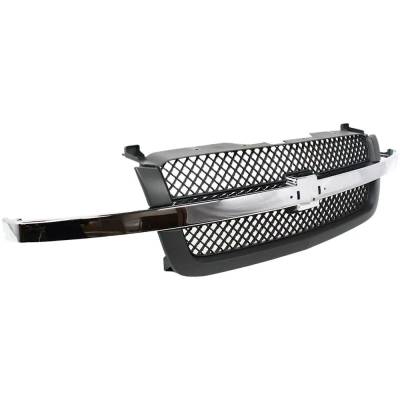 Rareelectrical - New Mesh Insert Grille Assembly Compatible With Chevrolet Silverado 1500 Lt 6 Cyl 4.3L Silverado - Image 3