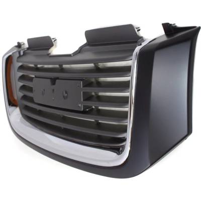 Rareelectrical - Horizontal Bar Grille Assembly Compatible With 2002-2009 Gmc Envoy Xuv Sle 4.2L (04-05) 5.3L (04-05) - Image 2