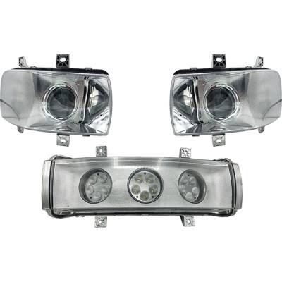 3-Piece Led Headlight Kit Compatible With Case Ih Magnum 180 190 200 210 220 225 240 250 280 290 310