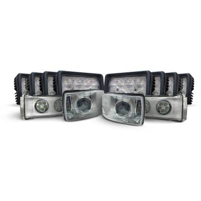 Rareelectrical - High-Output 4-Piece Led Headlight Kit Compatible With Case Ih Quadtrac 450 470 500 540 580 620 - Image 2
