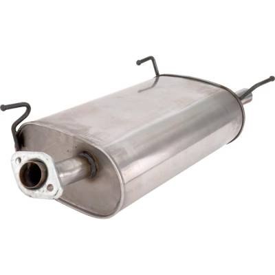 Rareelectrical - New Aluminized Muffler Compatible With Nissan Sentra Gxe 4 Cyl 1.8L Sentra Xe 4 Cyl 1.8L S Ca Base - Image 2