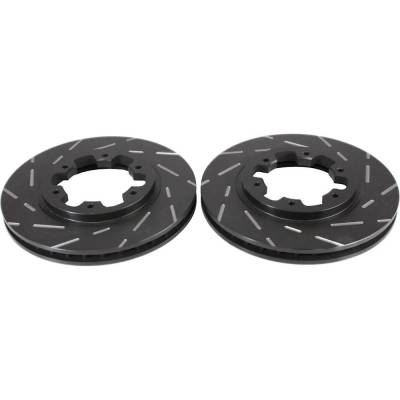 New Slotted Brake Disc Compatible With Nissan Frontier Se 6 Cyl 3.3L Frontier Se 4 Cyl 2.4L