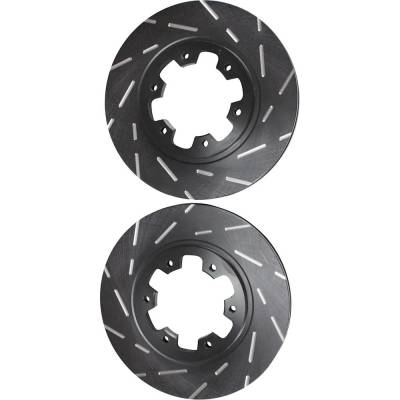 Rareelectrical - New Slotted Brake Disc Compatible With Nissan Frontier Se 6 Cyl 3.3L Frontier Se 4 Cyl 2.4L - Image 2