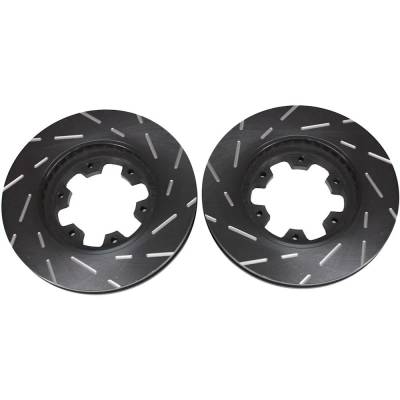 Rareelectrical - New Slotted Brake Disc Compatible With Nissan Pathfinder All Submodels Frontier Se 6 Cyl 3.3L - Image 4