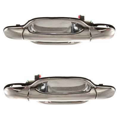 Rareelectrical - Rear Left And Right Exterior Door Handle Set Compatible With 2004-2012 Gmc Canyon Z71 Sl (04-05) Z71 - Image 4