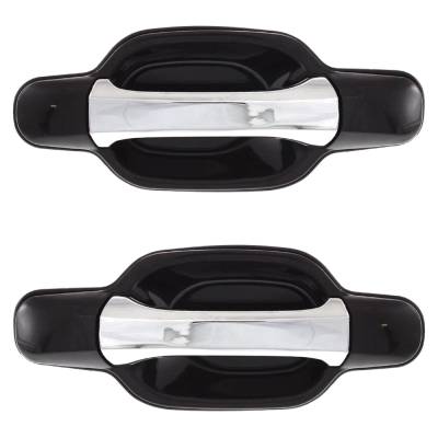 Rear Left And Right Exterior Door Handle Set Compatible With 2004-2012 Chevrolet Colorado Wt (06-12)