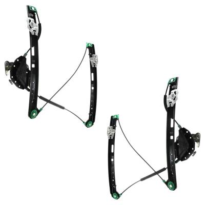 Front Left And Right Power Window Regulator Pair Without Motor Compatible With 2000-2005 Bmw 330I