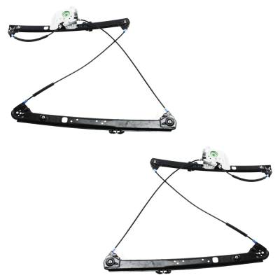 Front Left And Right Power Window Regulator Pair Without Motors Compatible With 2000-2006 Bmw X5