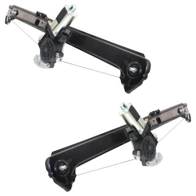 Rareelectrical - Rear Left And Right Window Regulator Pair With Motor Compatible With 2000-2006 Bmw X5 4.4I 4.4L - Image 2