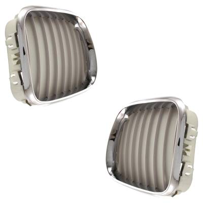 Rareelectrical - Pair Chrome Kidney Grille L+R Set W/ Silver Insert Compatible With 2000-2003 Bmw X5 3.0I 3.0L - Image 3