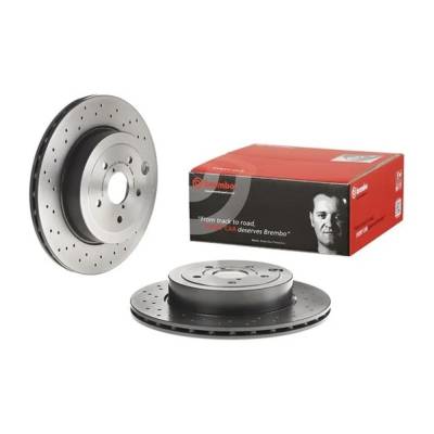 Rear Brake Disc Compatible With 2018-2020 Subaru Wrx Sti Type Ra 2.5L (18) Base 2.5L (18-20) Limited